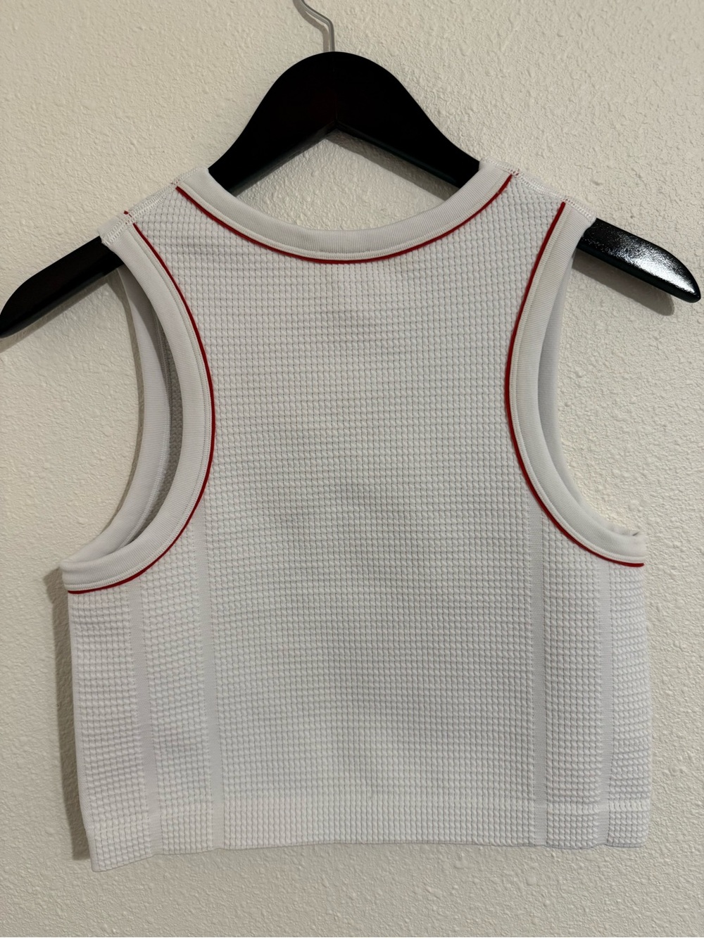 Target White Cropped Tank with Red Piping